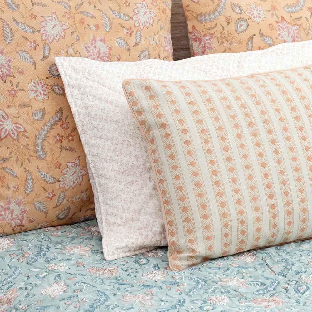 Aranyani Azure pillow case close-up print detail