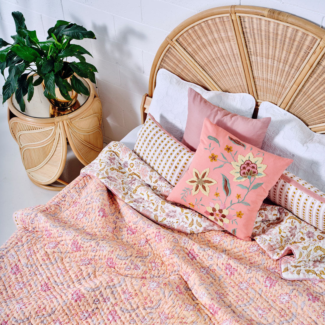 Aranyani Hand Block Printed Quilt