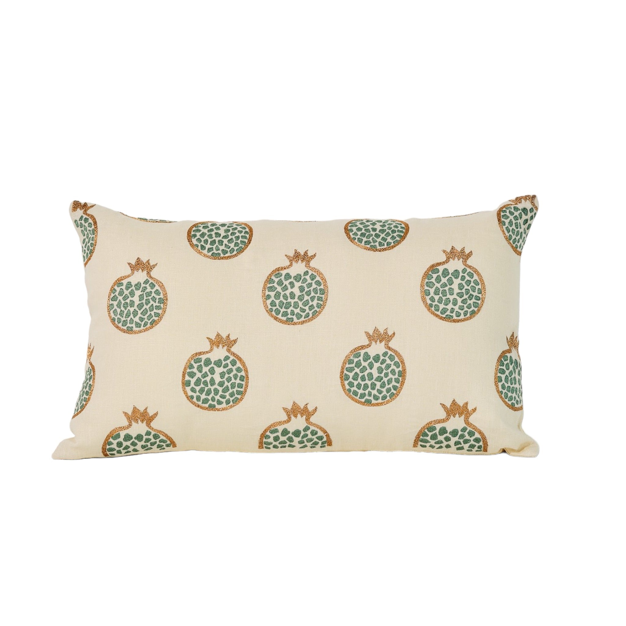 Embroidered cushion cover pomegranate rectangle 