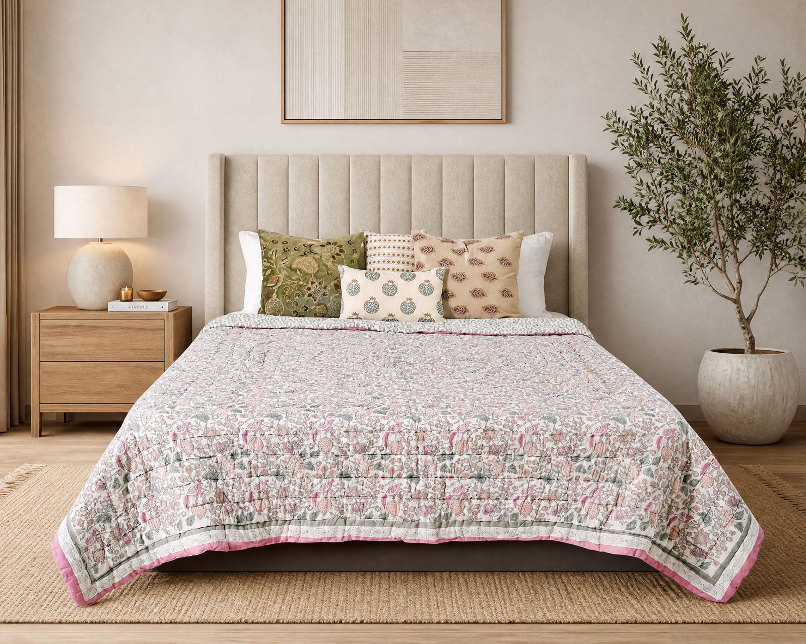 Lemuria Hand Block-Printed Quilt
