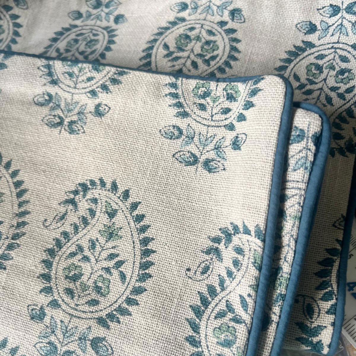 paisely cushion closeup