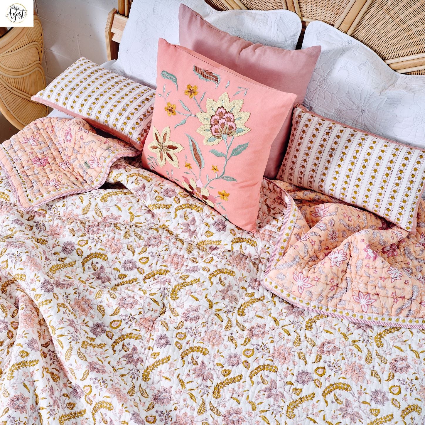 Aranyani Handblock Printed Quilt