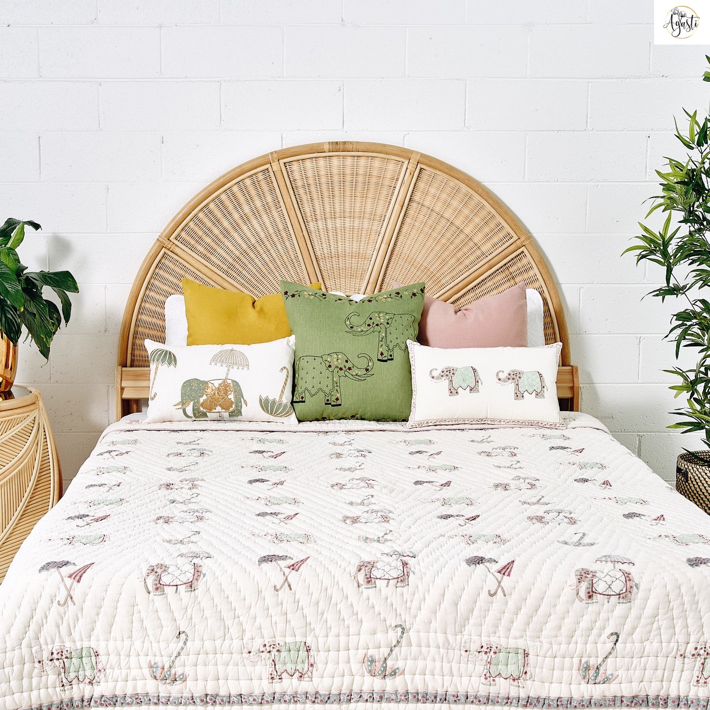 Haathee Handblock Printed Quilt