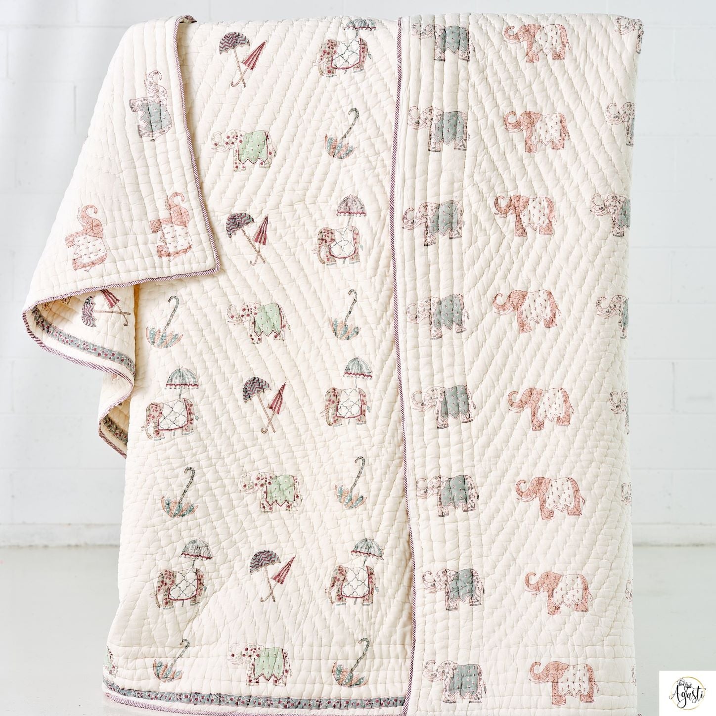 Haathee Handblock Printed Quilt