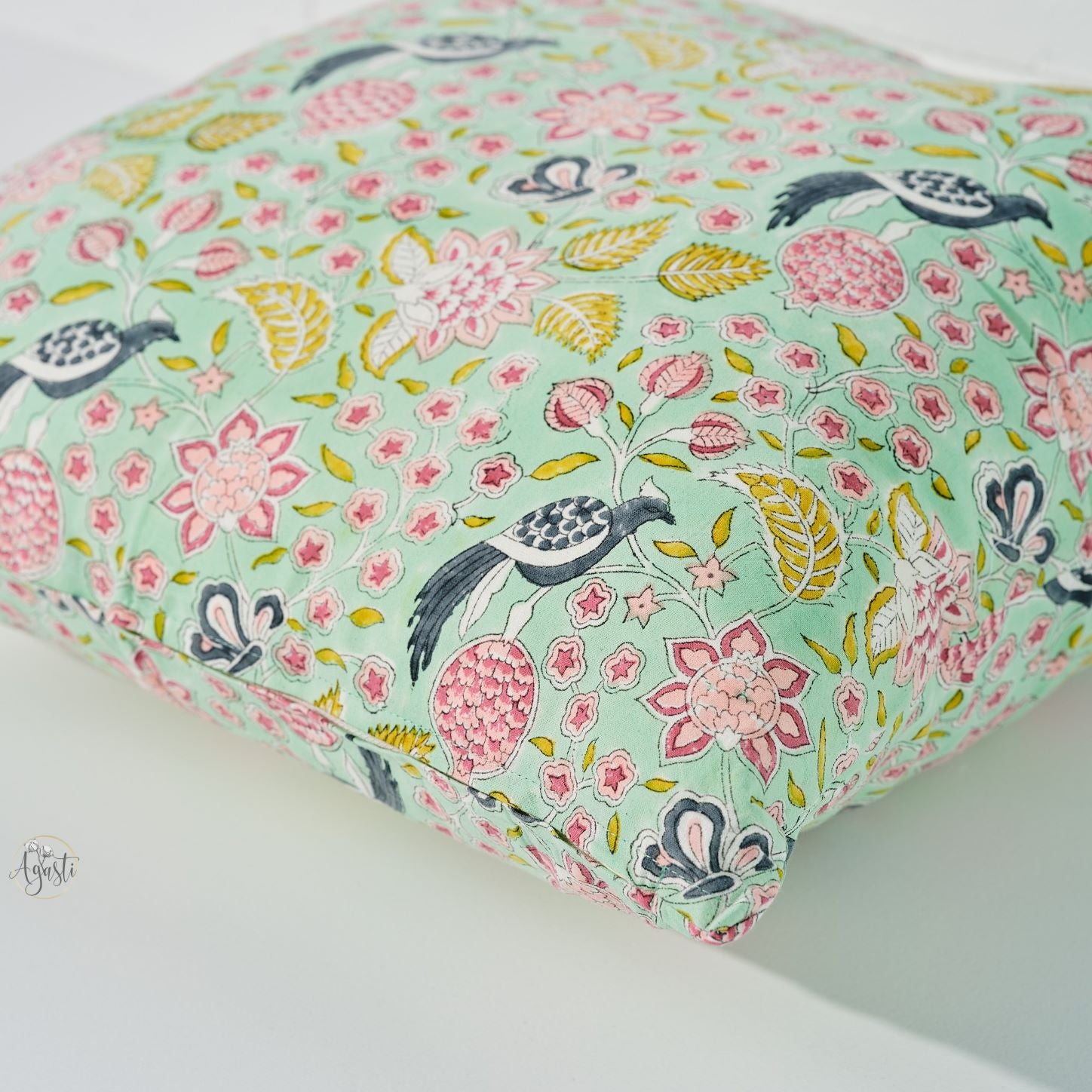acqua peacock cushion cover square