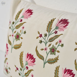 embroidered flower close up
