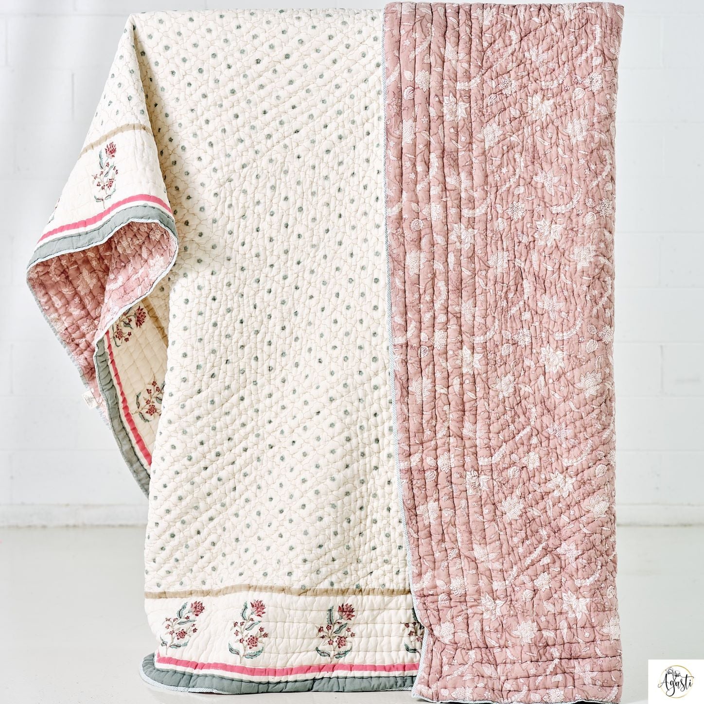Ustad Handblock Printed Quilt
