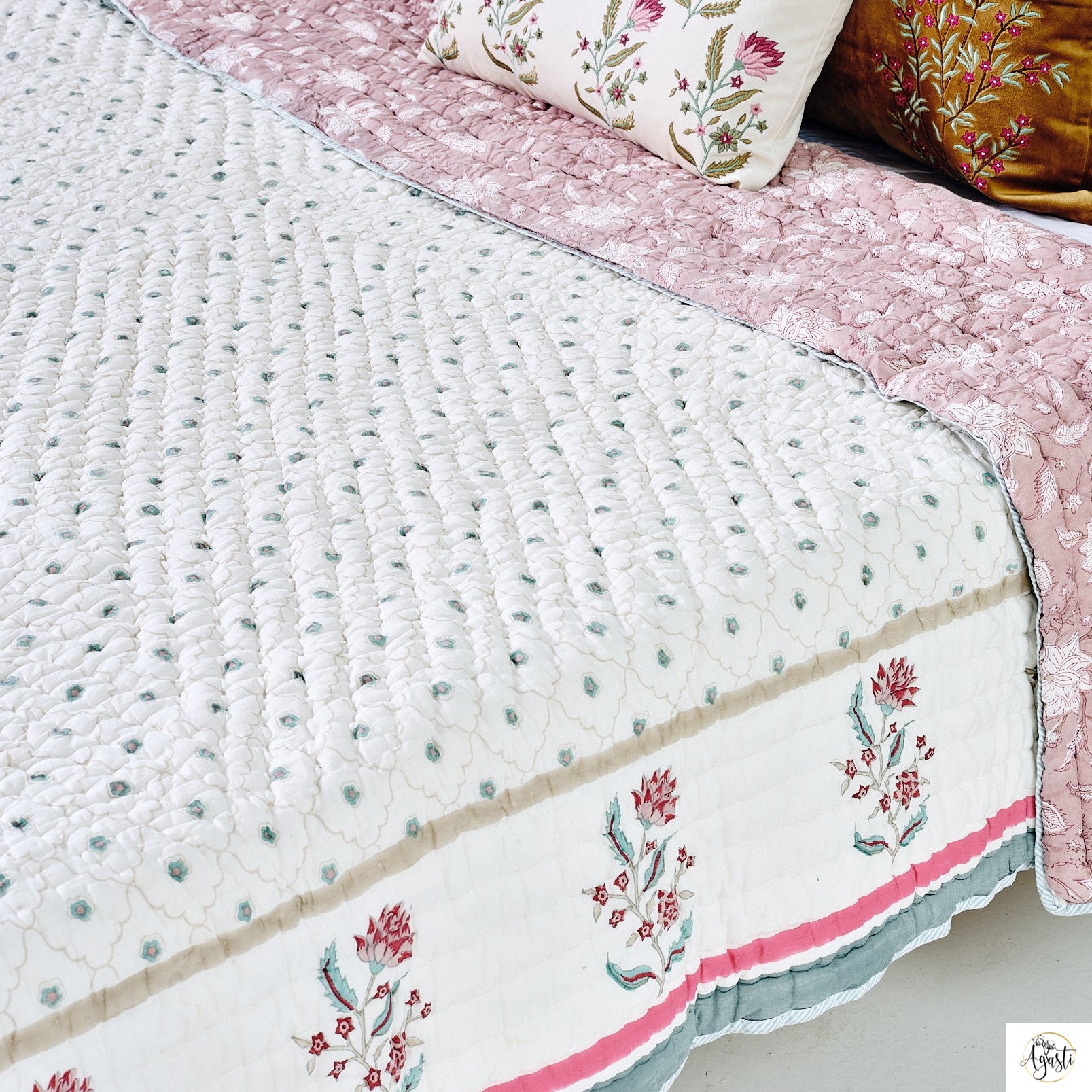 Ustad Handblock Printed Quilt