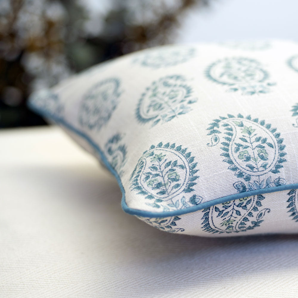 Amara cushion cover close-up embroidery detail