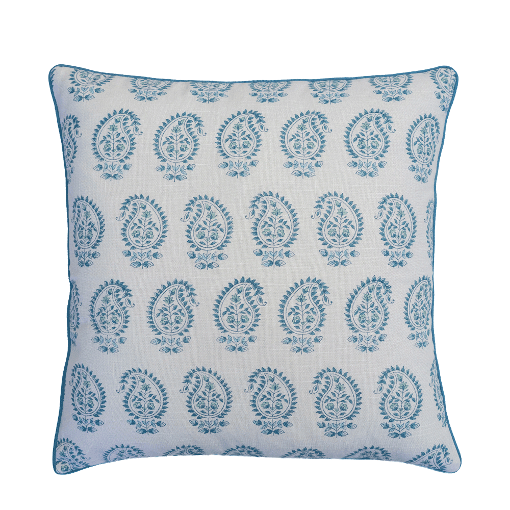Amara paisley cotton cushion cover square 50x50cm