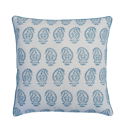 Amara paisley cotton cushion cover square 55x55cm