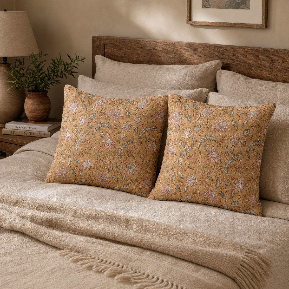 Aranyani cushion on bed