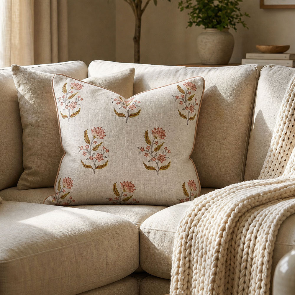 Kiran cushion cover styled in a living room