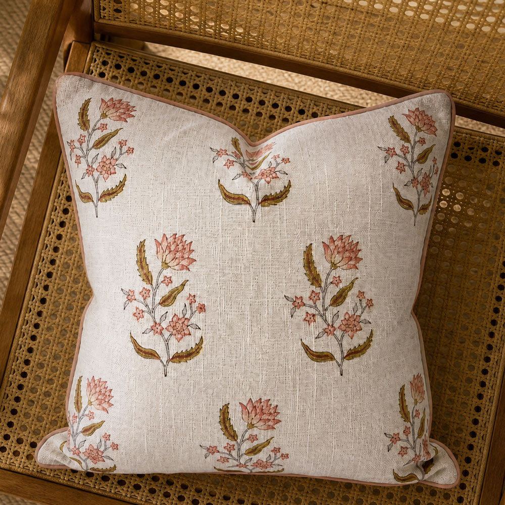 Kiran cushion cover styled on a sofa