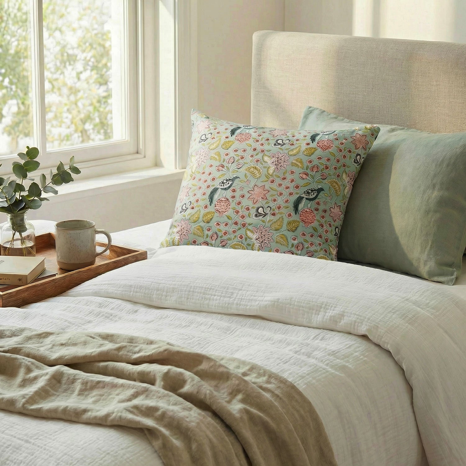 Lemuria Handblock Printed Cushion Cover