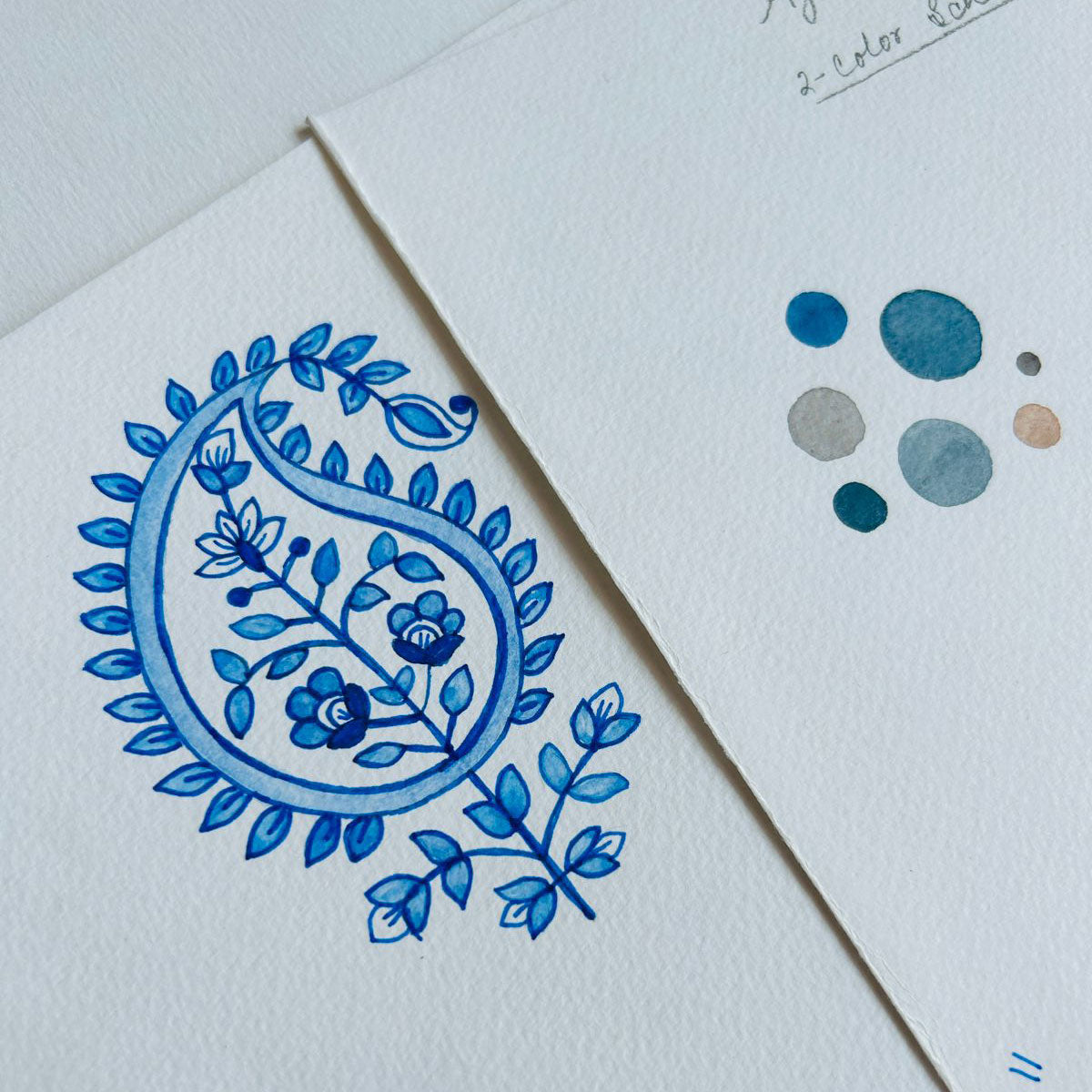 paisley print hand drawing